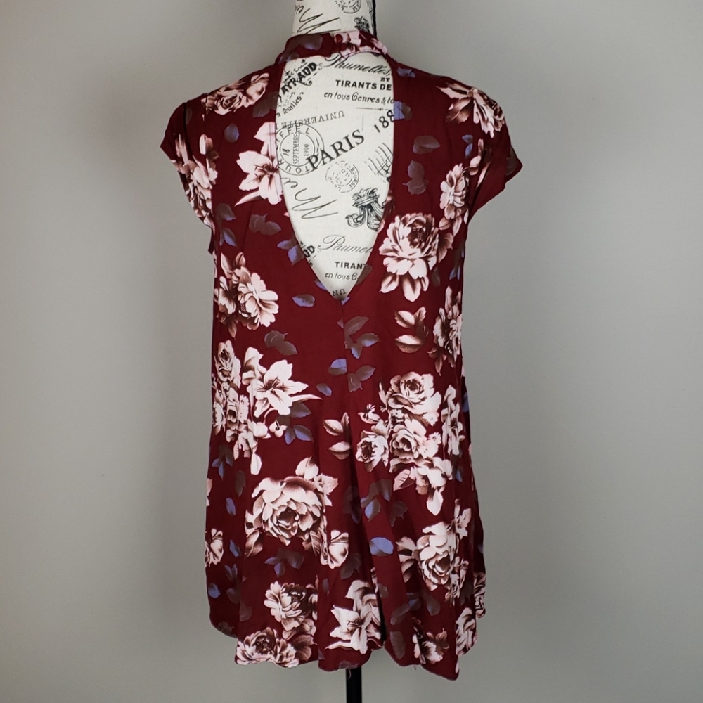 {Cotton Candy LA}Burgundy Floral Dress / Tunic